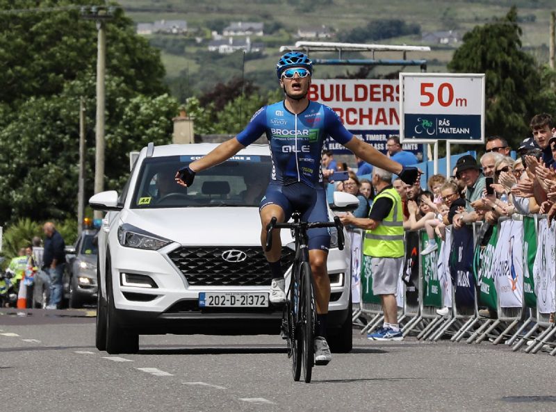 David Louis Sutton of the Spanish Brocar-Ale team wins solo and takes race lead on stage 2 of Rás Tailteann